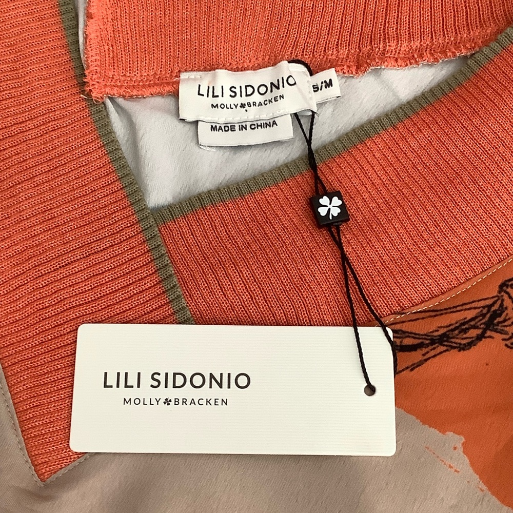 Orange and Beige Graphic Dress - Picture 6 of 6